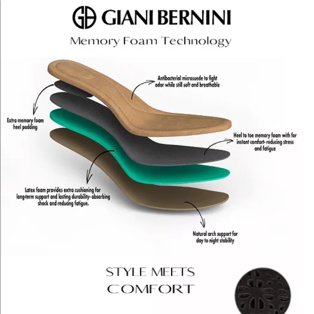 Odeysa Memory Foam Perforated Ballet Flats - image 5